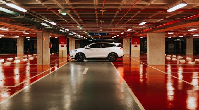 Internal shot of car park